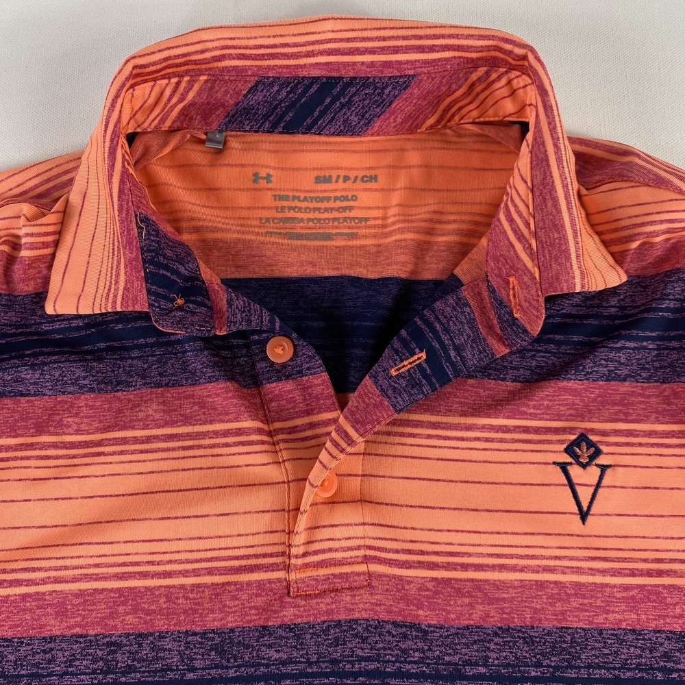 Under‎ Armour The Playoff Polo Mens Small Striped Short Sleeve Golf Shirt